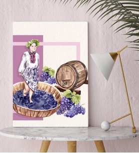 BK Gift Şarap Tasarımlı Kanvas Tablo-9