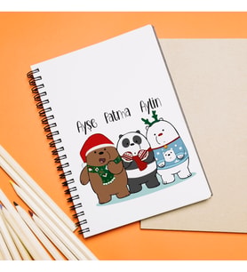 Wee Bears Tasarımlı Defter Kişiye Özel