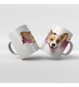Baskılı Kupa Bardak Sevimli Köpekler - 18