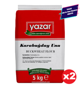 Yazar Taş Değirmende Öğütülmüş Karabuğday Unu 5 Kg X 2 Paket