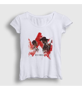 Presmono Kadın Beyaz Maeve Hector Westworld T-Shirt 224239tt