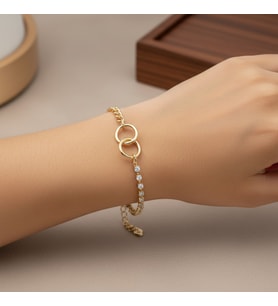 STİL İNCİSİ/XUPING JEWELRY İKİ HALKA GEÇMELİ MODEL BİLEKLİK