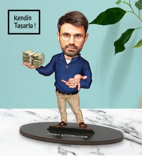 Kendin Tasarla Baba 2 Tasarımlı Karikatür Biblo