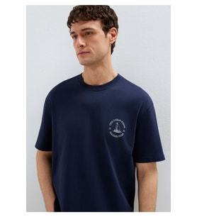 Mavi M0613282-82318 Gemi Baskılı Tişört Erkek T-Shirt