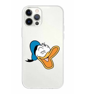 Apple iPhone 12 ProMax Uyumlu Kapak Donald Duck Tasarımlı Şeffaf Silikon Kılıf