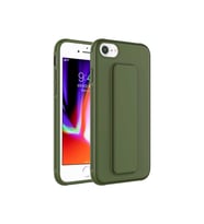 Apple iPhone SE 2022 Uyumlu Kılıf Zore Qstand Kapak (Koyu Yeşil)