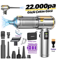 EZERE Nanovac 150W 22000pa Güçlü Portatif Vakumlu Kablosuz Üflemeli Mini Araç Süpürgesi