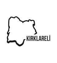Kırklareli Harita Araba Sticker siyah 17x12 CM (Siyah)