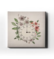 Çiçekli Vav Saatli Tablo SATK104