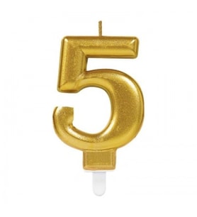5 Rakam Mum Gold Renk