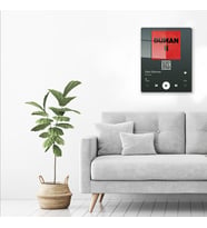 DECORITA Youtube Barkodlu Cam Tablo Duman - Elleri Ellerime 30cm x 40cm