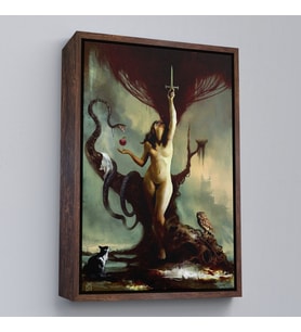 Çerçeveli Lilith by Andrei Posea Tablo (Altın)
