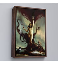 Çerçeveli Lilith by Andrei Posea Tablo (Altın)
