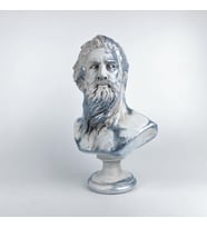 Poseidon 'Silver Moss' Dekoratif Heykel, Pop Art Roma Yunan Heykelleri