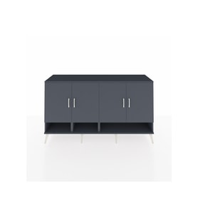 Kronos Konsol 6 Raflı 4 Kapaklı 176x59x99 Antrasit-Antrasit