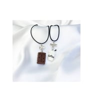 Best Friend Coffe Kurabiye İkili Arkadaş Sevgili Kolye (Gümüş)