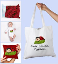 eJOYA Bebeklere Özel Çantasında Kişiye Özel Battaniye Yastık Ve Zıbın Bebek Hediye Seti 109855 (Mavi)