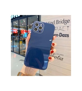 İphone 14 Pro Kamera Korumalı Cam Kapak&Kılıf (Lacivert)
