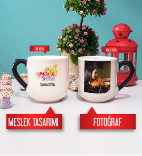 Müzik Öğretmeni Kupa Bardak Oval Sihirli Fotoğraflı