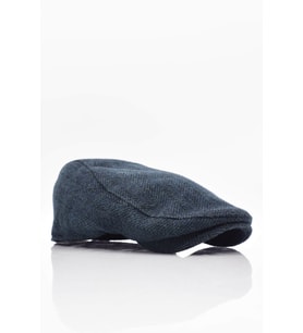 Erkek Yün Şapka Heritage Kışlık Kasket Flat Cap-Lacivert