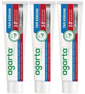 Agarta Doğal Tam koruma Diş Macunu 75 ML Gün Boyu Koruma (3 Lü Set)