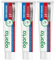 Agarta Doğal Tam koruma Diş Macunu 75 ML Gün Boyu Koruma (3 Lü Set)