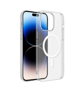 iPhone 15 Plus Kılıf Kamera Korumalı MagSafe Şarj Özellikli Lüx Şeffaf London Silikon Kapak
