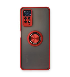 Redmi Note 11 Kılıf Montreal Yüzüklü Silikon Kapak - Kırmızı