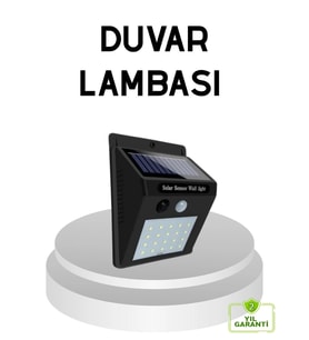 20 LED Güneş Paneli Aydınlatma – Fotoselli ve Hareket Algılamalı Dış Mekan Duvar Lambası