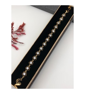 Çelik Kadın Bileklik Altın Renk Xuping Her Kombine Uygun! 14 K Gold Renk 17+2 Cm kutulu Renk Atmaz