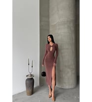 Mulvxmdyk Mdyk02 Sandy Elbi·se Büzgü Detayli - Kahverengi (Mulvix)