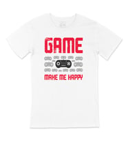 Kırmızı Game Make Me Happy Tişört