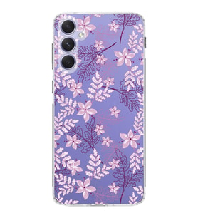Samsung Galaxy A54  Kamera korumalı Kapak Floral Pudra Tasarımlı  Şeffaf Kılıf
