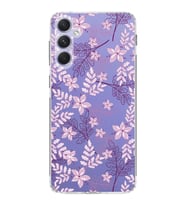 Samsung Galaxy A54  Kamera korumalı Kapak Floral Pudra Tasarımlı  Şeffaf Kılıf