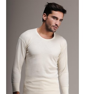 Hasyün Erkek %75 Yün Uzun Kollu Fanila Atlet İçlik 102E - 2 Adet (Ekru)