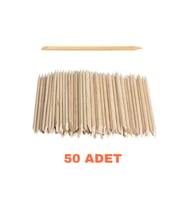 Manikür Çubuğu 50'li, Ahşap ve Et Itici Set, Güvenilir ve Dayanıklı