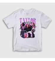Presmono Unisex Çocuk Beyaz Kanye West Taylor Swift Rap T-Shirt 420508tt