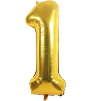 Balon 1 Rakamı Helyum Balon 76 Cm (GOLD)