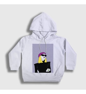 Presmono Unisex Çocuk Beyaz Cool Roisin Murphy Kapüşonlu Sweatshirt 548188tt
