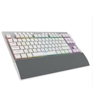 Rampage BERU Beyaz 2.4G + BT Wireless RED SWITCH Mekanik Gaming Oyuncu Klavye Slim RGB