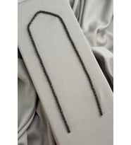 Hematit Doğal Taş Mat Siyah Dikdörtgen Kesim 3x5mm Dizi [AA]