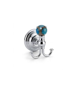 - Murano İkili Bornoz Askılık TurkuazKrom OUTLET - A.1IBB.MU08CR-