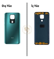 Xiaomi Redmi Note 9 Orman Yeşili Arka Pil Kapağı Batarya Kapağı Lazer Kesim Back Cover