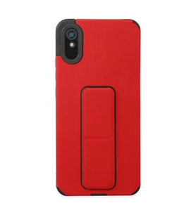 Xiaomi Redmi 9a Kılıf Mega Standlı Silikon - Kırmızı
