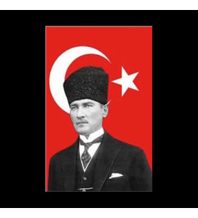 SATEN ATATÜRK BAYRAĞI 70x105 CM (Kırmızı)