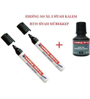 Edding Tahta Kalemi 360XL 2 Adet Siyah Tahta Kalemi + 1 Adet BT30