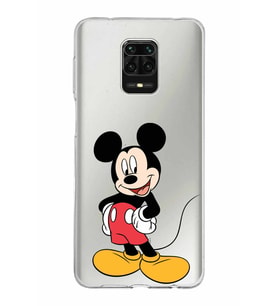 Xiaomi Redmi Note 9 Pro Uyumlu Kapak Mickey Mouse Tasarımlı Şeffaf Silikon Kılıf
