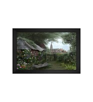 Manzara Temalı Kanvas Tablo 80 x 110 cm Siyah Çerçeve