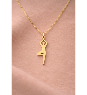 Kişiye Özel Meditasyon ve Yoga Kolye 925K Gümüş (Gold)