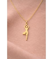 Kişiye Özel Meditasyon ve Yoga Kolye 925K Gümüş (Gold)